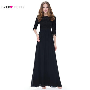 Formal Evening Dresses New Arrival 2017 Women Elegant 3/4 Sleeve Lace Sexy EP08412 Special Occasion Long Evening Dresses Gown