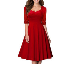 T'O Lady Autumn Winter Elegant Solid Ruched Neck Half Sleeve Button Work Business Party Bodycon A Line Tunic Swing Dress 199