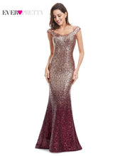 Evening Dress Long Sparkle Ever-Pretty 2017 New V-Neck Women Elegant EP08999 Sequin Mermaid Maxi Evening Party Gown Dress