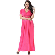 T'O Sexy V Neck Summer Bohemian Long Dress Loose Plus Size 5xl 6xl 7xl Boho Chic Solid Pink/Blue Tunic Maxi Floor Dresses 400